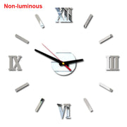 reloj de pared Luminous Wall Clock DIY Quartz Watch Clocks Acrylic Mirror Stickers Horloge Murale Wall Decor Home Decoration HOT