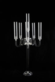 1 PCS 5 Arms Candelabra Acrylic Candle Holders Wedding Table Centerpieces Flower Stands Party Candlesticks Decoration