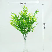 Home Garden Outdoor Wedding Decoration Fake Flower Accessory Plante Artificielle 7 Fork Plastic Fern Grass Green Leaf Fake Plant