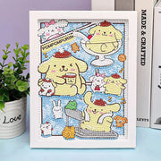 Sanrio Diamond Painting Hello Kitty Cartoon Full Diamond Mosaic 5D DIY Cross Stitch Kits Diamond Art Home Decor with Frame