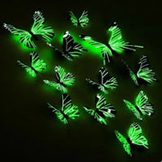 12 Pcs 3D Luminous Butterfly Creative Wall Stickers DIY Wall Stickers Modern Wall Art Home Decoration DIY Gifts