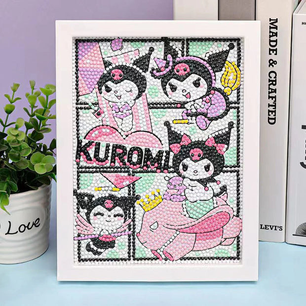 Sanrio Diamond Painting Hello Kitty Cartoon Full Diamond Mosaic 5D DIY Cross Stitch Kits Diamond Art Home Decor with Frame