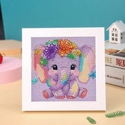 New DIY Children's Number Diamond Painting Cartoon Animal  Art Diamond Embroidery Rhinestone Stickers Set