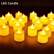 1/12Pcs LED Candle Battery Powered Flameless Tea Candle Fake Candle Lamp Wedding Birthday Party Home Decoration Lamp Candlestick