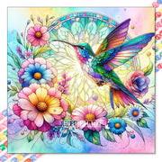 5D Diamond Painting Set Dragonfly and Hummingbird Full Round Rhinestone Art DIY Diamond Painting Home Wall Decoration Gifts