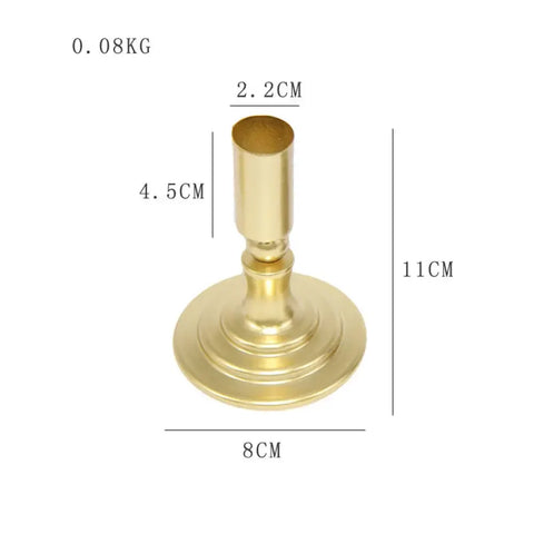 European Gold Candle Holder Metal Candlestick for Wedding Room Table Candle Stand Christmas New Year Bar Party Decoration