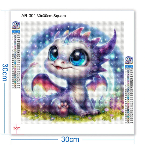 DIY AB Diamond Painting Cute Axolotl Elf Dragon Diamond Embroidery Cartoon Animal Cross Stitch Set Art Home Decoration Gift