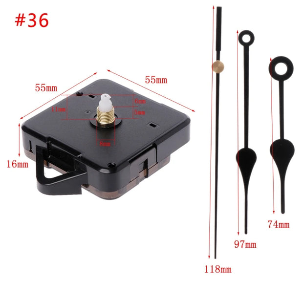 DIY Wall Clock Movement Mechanism Hands Wall Decoration Repair Tool Parts Silent Set 01# to 42#