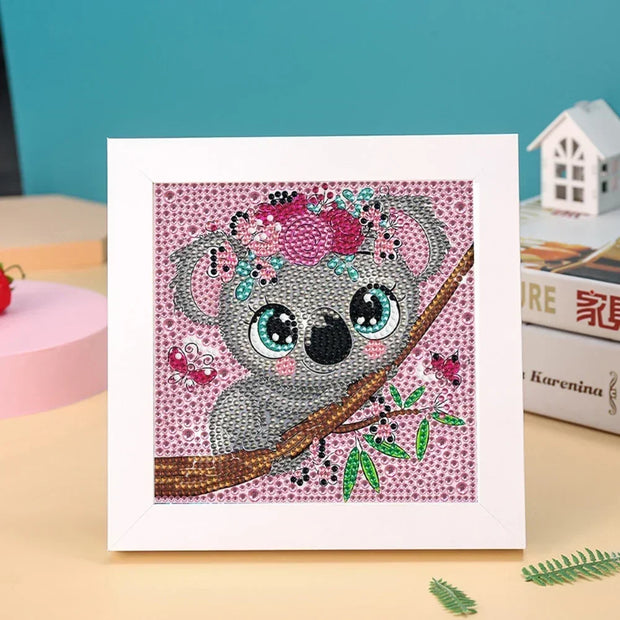 New DIY Children's Number Diamond Painting Cartoon Animal  Art Diamond Embroidery Rhinestone Stickers Set