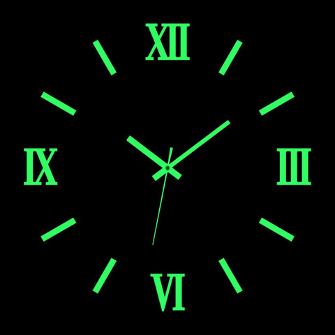 reloj de pared Luminous Wall Clock DIY Quartz Watch Clocks Acrylic Mirror Stickers Horloge Murale Wall Decor Home Decoration HOT