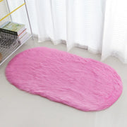 Faux Fur Area Rugs Large Oval Artificial Sheepskin Long Hair Carpets Floor White Wool Fluffy Soft Mats Bedroom for Living Room