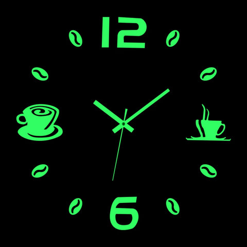 reloj de pared Luminous Wall Clock DIY Quartz Watch Clocks Acrylic Mirror Stickers Horloge Murale Wall Decor Home Decoration HOT