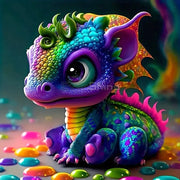 Baby Dragon Fairy Dust AB Full Drill Dinosaur Diamond Painting 5D Embroidery Cartoon Animal Mosaic New Arrival DIY Handmade Gift