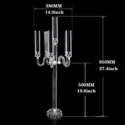 1 PCS 5 Arms Candelabra Acrylic Candle Holders Wedding Table Centerpieces Flower Stands Party Candlesticks Decoration