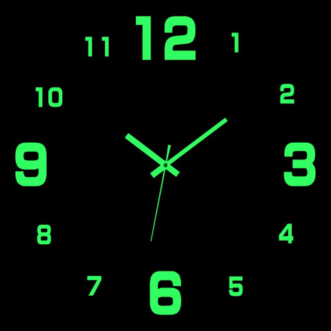 reloj de pared Luminous Wall Clock DIY Quartz Watch Clocks Acrylic Mirror Stickers Horloge Murale Wall Decor Home Decoration HOT