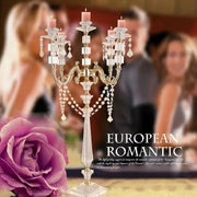 Acrylic Candle Holders with Crystal Pendants, Wedding Centerpieces, Marriage Candlestick, Home Decor, 77 cm, 30 "Height