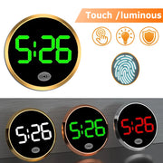 NEW LED Car Clock Touch Type Digital Quartz Watch Mini Luminous Digital Clocks Alloy Electronic Watch Car Internal Accessories