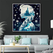 Disney Cartoon Diamond Embroidery Ariel Jasmine Painting Cross Stitch Princess Abstract Elsa Mosaic Castle Christmas Decorations