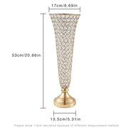 10 PCS Vases Wedding Table Centerpieces Metal Event Floor Road Lead Flowers Holders Crystal Stand For Home Decor