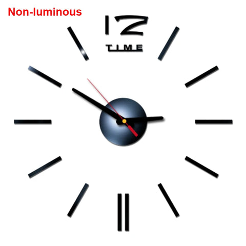 reloj de pared Luminous Wall Clock DIY Quartz Watch Clocks Acrylic Mirror Stickers Horloge Murale Wall Decor Home Decoration HOT