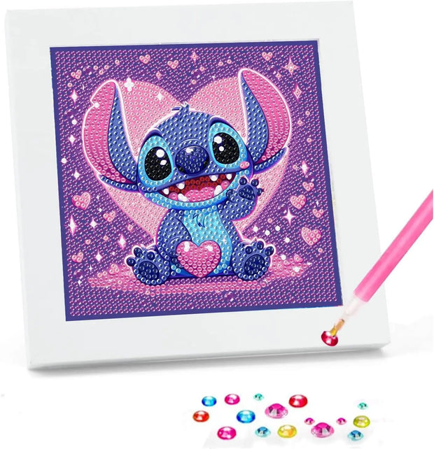 Disney Stitch Bright Diamond Crystal Frame Diamond Decorative Painting 5d DIY Children's Handmade Girl Sticker Painting