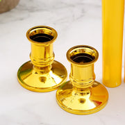 A pair of 2.2cm inner diameter 5.8cm wide and high candle holders with gold and silver bases candle holder  wedding decoration