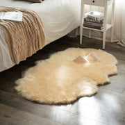 Soft Sheepskin Bedroom Carpet Imitation Wool Pad Long Hair Bedside Rugs Sofa Cushion Rugs Living Room Fluffy Hairy Fur Carpet