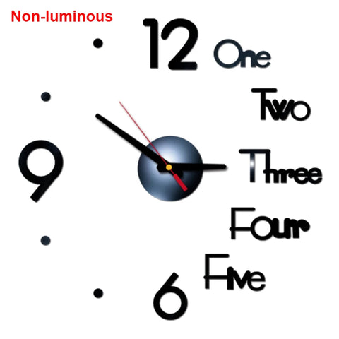 reloj de pared Luminous Wall Clock DIY Quartz Watch Clocks Acrylic Mirror Stickers Horloge Murale Wall Decor Home Decoration HOT