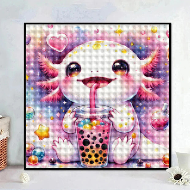 DIY AB Diamond Painting Cute Axolotl Elf Dragon Diamond Embroidery Cartoon Animal Cross Stitch Set Art Home Decoration Gift