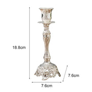 2Pcs Gold Candle Holder Candlesticks Candles Silver Wedding Europe Metal Candle Stand Wedding Table Home Decoration