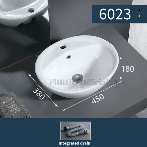 Ceramic Bathroom Vessel Sink Bowl Above Counter Ceramic Sink Bowl Lavatory Wash Hand Basin Countertop Basin Wash Bowl Porcelain