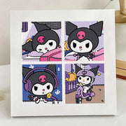 Children's Diamond Painting Card Handmade DIY Cartoon Diamond Stickers Sanrio Kuromi Sponge Baby Puzzle Gift