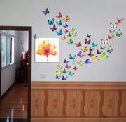 12pcs/set New Arrive Mirror Sliver 3D Butterfly Wall Stickers Party Wedding Decor DIY Home Decorations