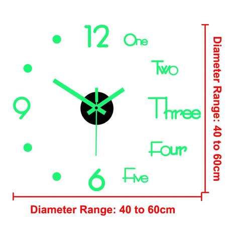 reloj de pared Luminous Wall Clock DIY Quartz Watch Clocks Acrylic Mirror Stickers Horloge Murale Wall Decor Home Decoration HOT