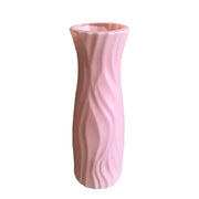 Plastic Flower Vase Imitation Ceramic Solid Color Flower Arrangement Container Living Room Decoration