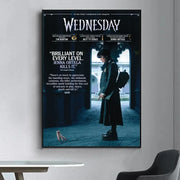 Movie TV W-Wednesday A-Addams Kraft Poster Prints Wall Painting Bedroom Living Room Wall Bar Restaurant Sticker Small