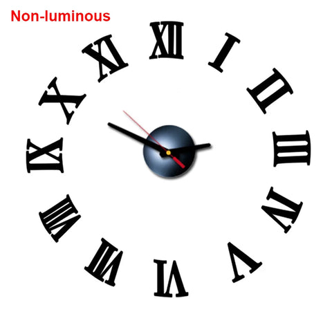 reloj de pared Luminous Wall Clock DIY Quartz Watch Clocks Acrylic Mirror Stickers Horloge Murale Wall Decor Home Decoration HOT