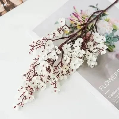 Cherry Blossoms Artificial Flowers Baby's Breath Gypsophila Mother's Day DIY Wedding Home Vase Decoration Faux Flowers Branch