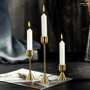 European Gold Candle Holder Metal Candlestick for Wedding Room Table Candle Stand Christmas New Year Bar Party Decoration