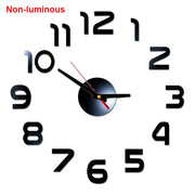 reloj de pared Luminous Wall Clock DIY Quartz Watch Clocks Acrylic Mirror Stickers Horloge Murale Wall Decor Home Decoration HOT