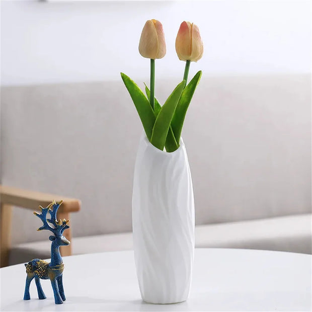 Nordic Style Flower Vase Living Room Decoration Ornaments Modern OrigamiPlastic Vases Pot Flower Arrangements Home Decor