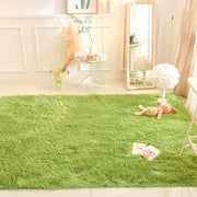 Plush Carpet Living Room Sofa Coffee Table Rug Green Pink Fluffy Soft Blankets Area Rugs Children's Room Non-Slip Mat Home Decor