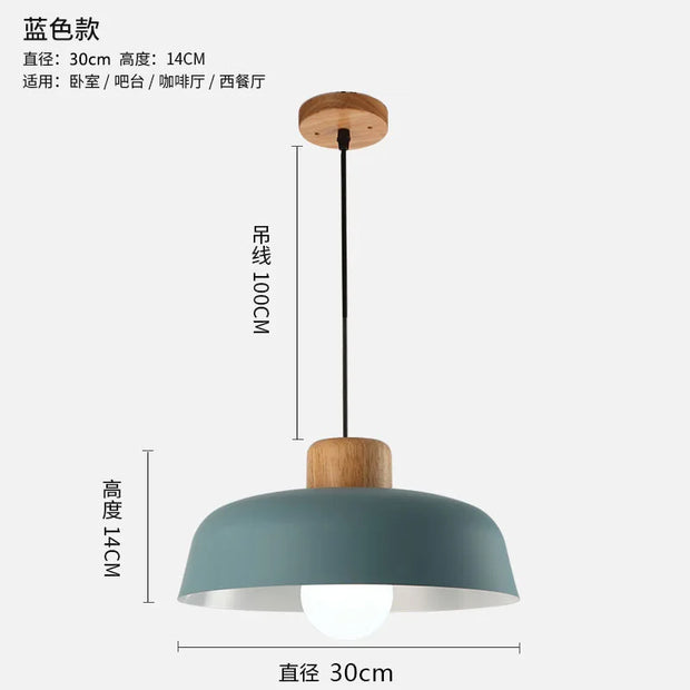 Nordic Combined Solid Wood Pendant Lights Multicolor Aluminum Lamp Shade Hanging Lamp For Home Restaurant Bar Hotel Cafe Decor