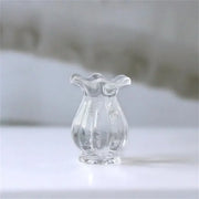 Simulation Glass Lace Vase Model Dollhouse Miniature Mini Living Room Decor Miniature Flower Vase Doll House Accessories