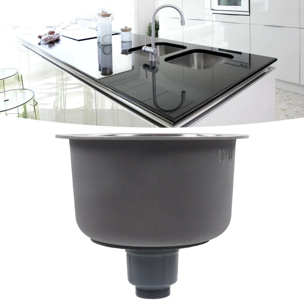 Kitchen Round Sink  Round Kitchen Sink Stainless Steel  Round Basin with Drainpipe Fitting 30cm Diameter  Round Sink