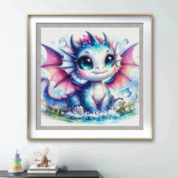 DIY AB Diamond Painting Cute Axolotl Elf Dragon Diamond Embroidery Cartoon Animal Cross Stitch Set Art Home Decoration Gift