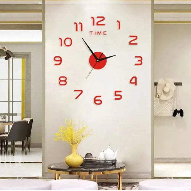 Bedroom Decoration Clock Large 3d Wall Clock Living Room Large Garden Acrylic Mirror Sticker Decoration Art Decor Clocks Digital