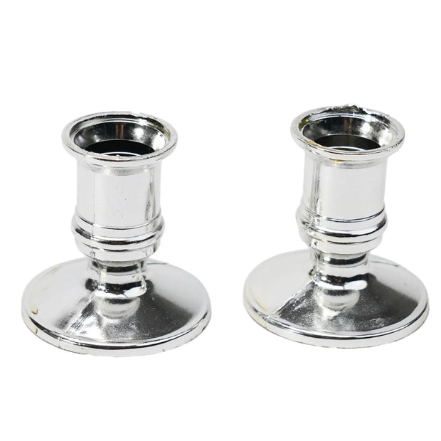 2pcs Taper Candle Holders Candlestick Silver Gold Rod Wax Base for Wedding Party Festival Candlestick Home Decor Candle Holders