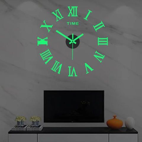 reloj de pared Luminous Wall Clock DIY Quartz Watch Clocks Acrylic Mirror Stickers Horloge Murale Wall Decor Home Decoration HOT