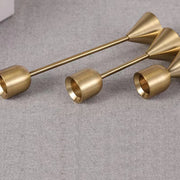 European Gold Candle Holder Metal Candlestick for Wedding Room Table Candle Stand Christmas New Year Bar Party Decoration